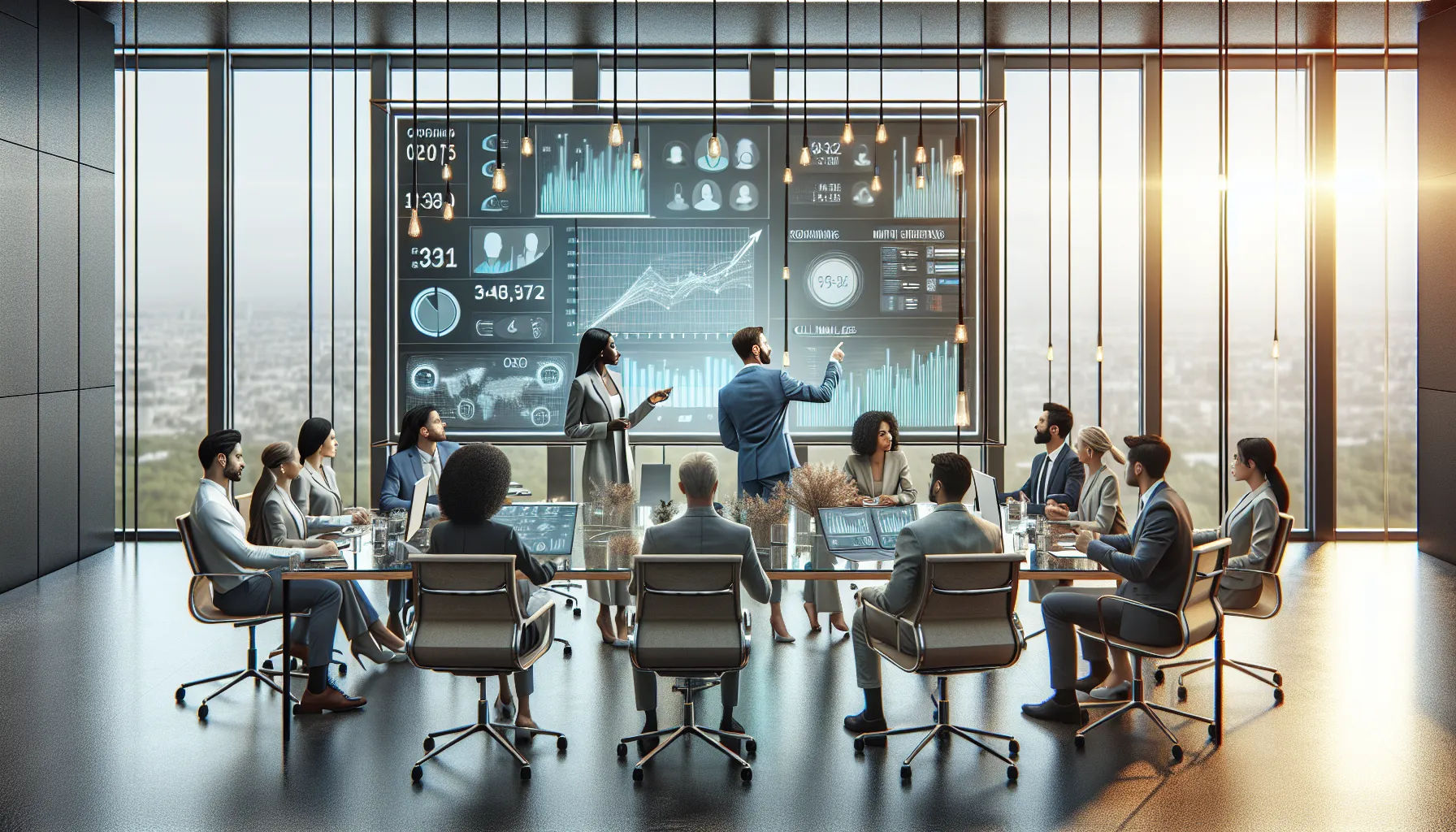 diverse team collaborating on call management strategies in a modern office.