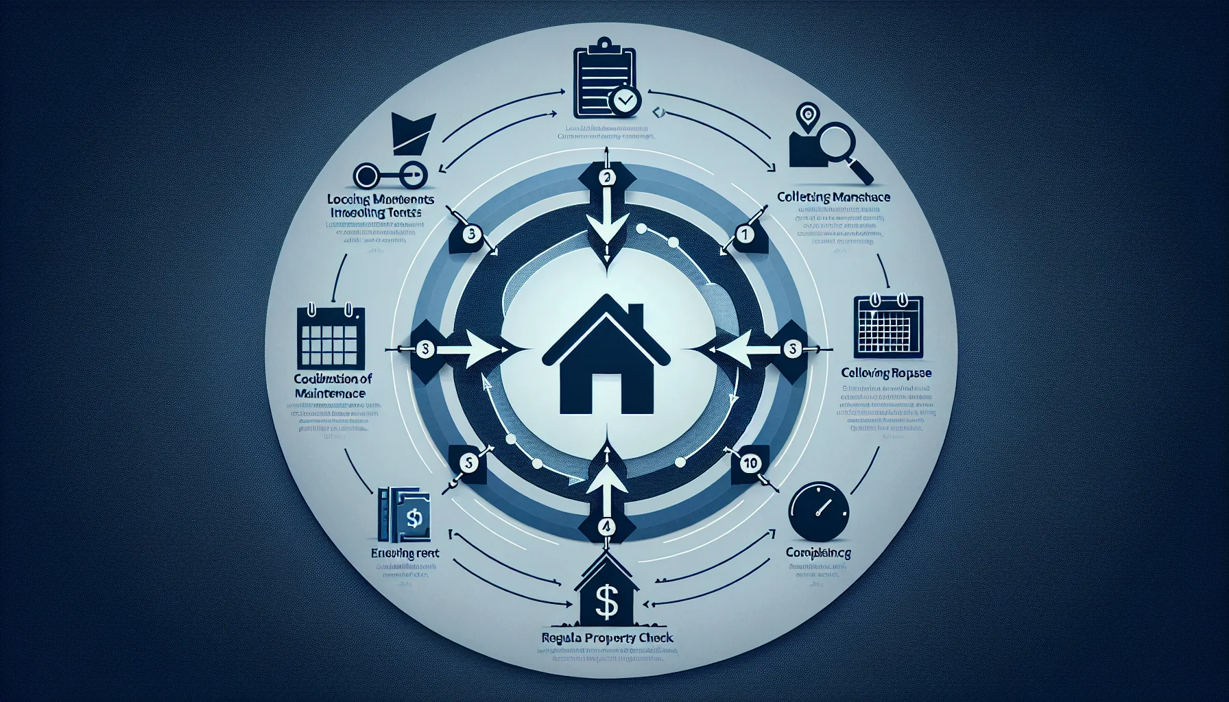 diagram showing property manager roles like tenant placement, maintenance, and rent collection