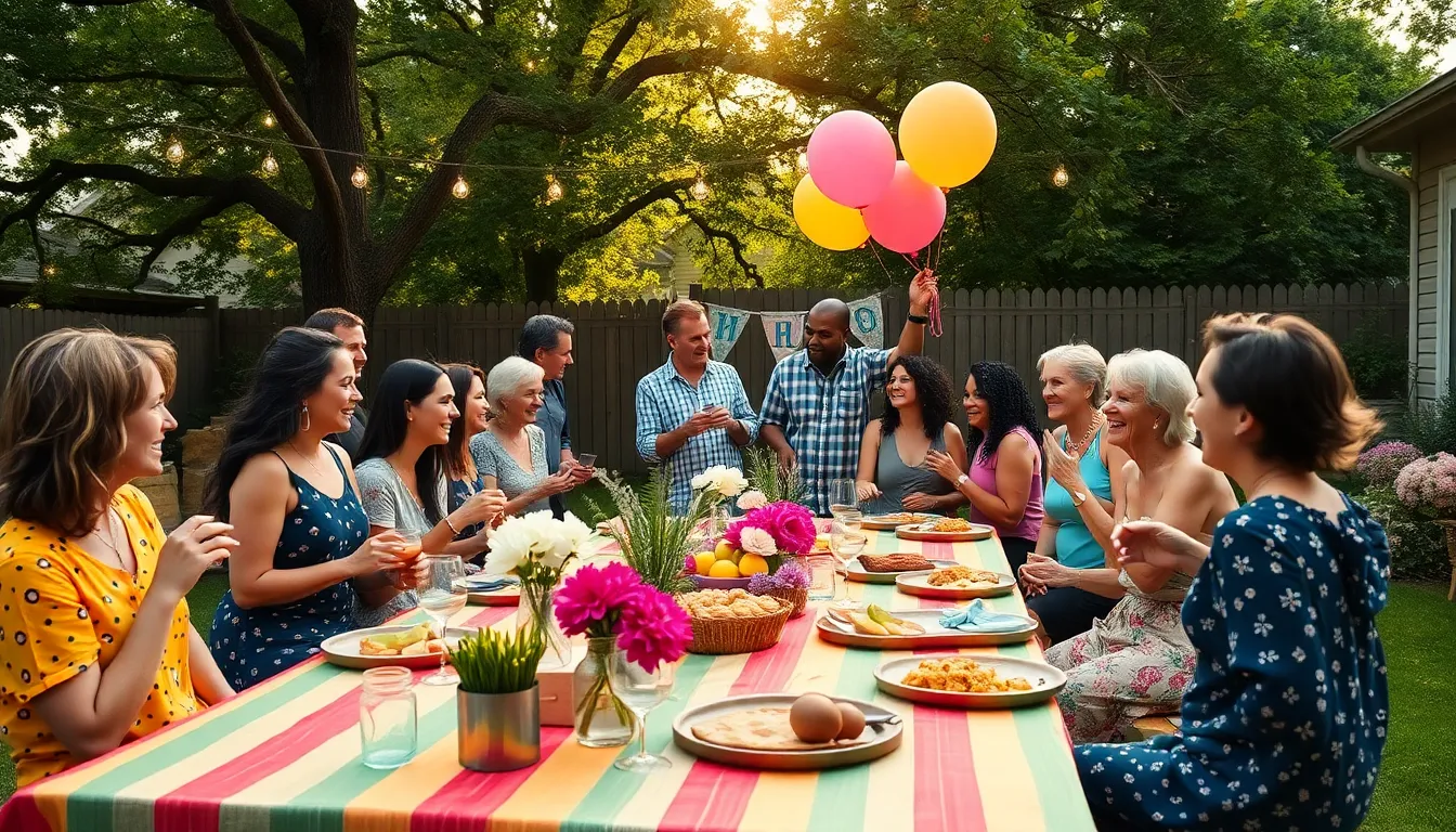 diverse group celebrating a budget-friendly outdoor event.
