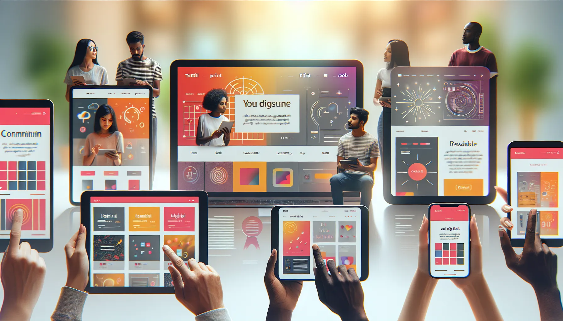 modern interface of Tamil Print.Mob displayed on multiple devices.