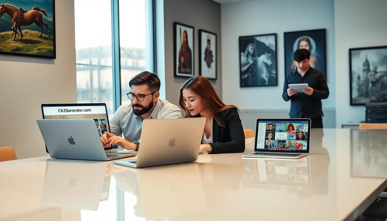diverse group of gamers collaborating in a modern office.