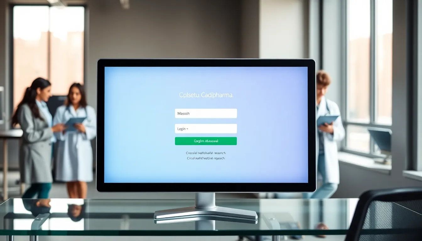 login interface for Cplsetu.Cadilapharma.In in a modern office.