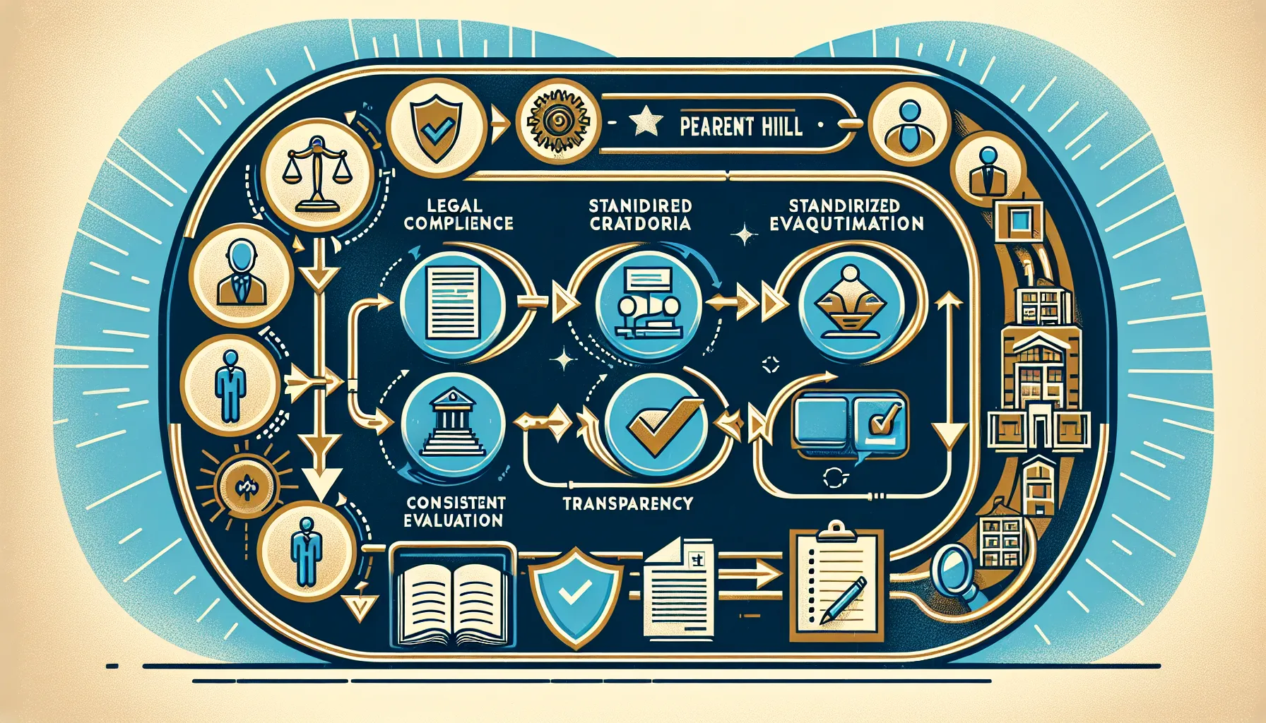 diagram showing steps for fair tenant screening and legal compliance