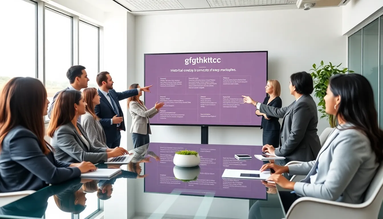 diverse team discussing gfgthktcc in a modern office.