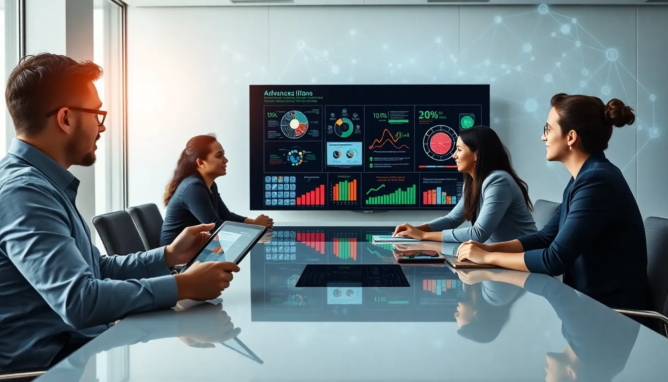 diverse team collaborating in a modern tech workspace.