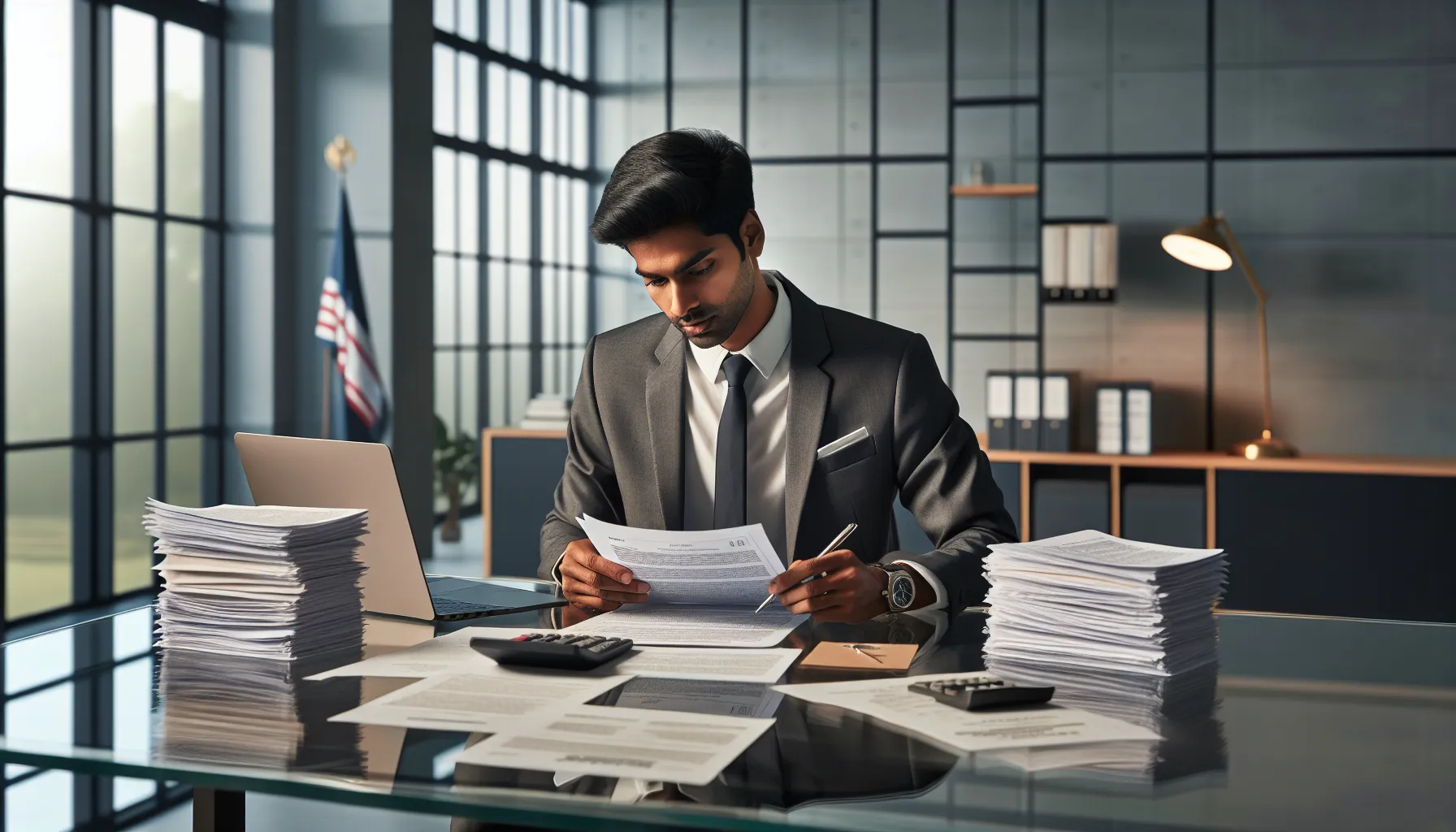 HR professional reviewing part-time employment contracts in modern Croatian office