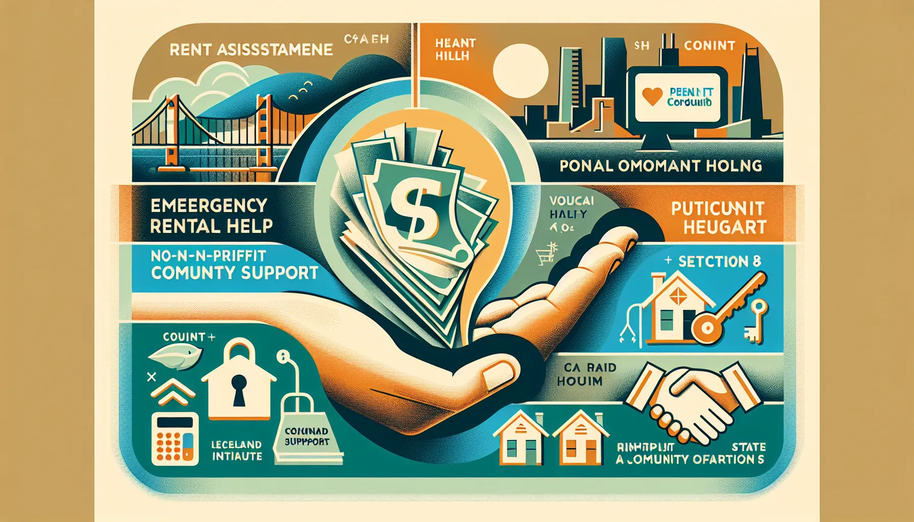 diagram showing types of Pleasant Hill rent assistance programs