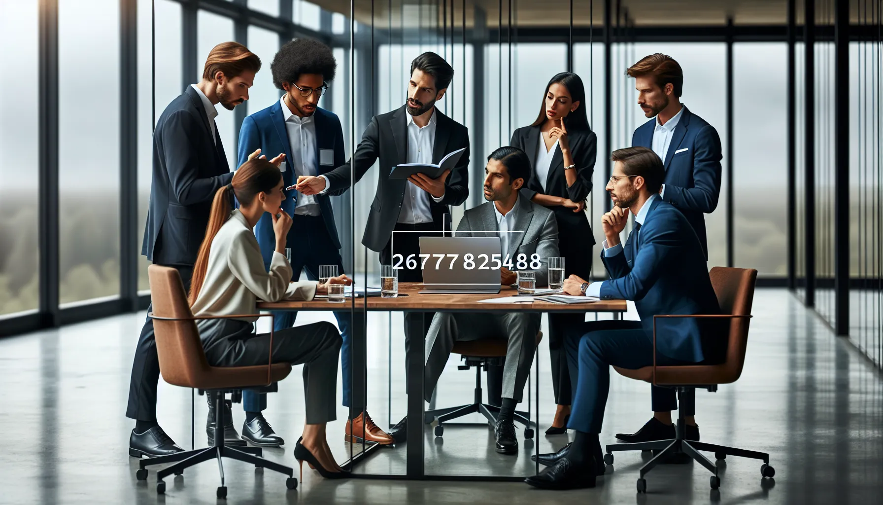 professionals discussing applications of a unique identifier in a modern office.