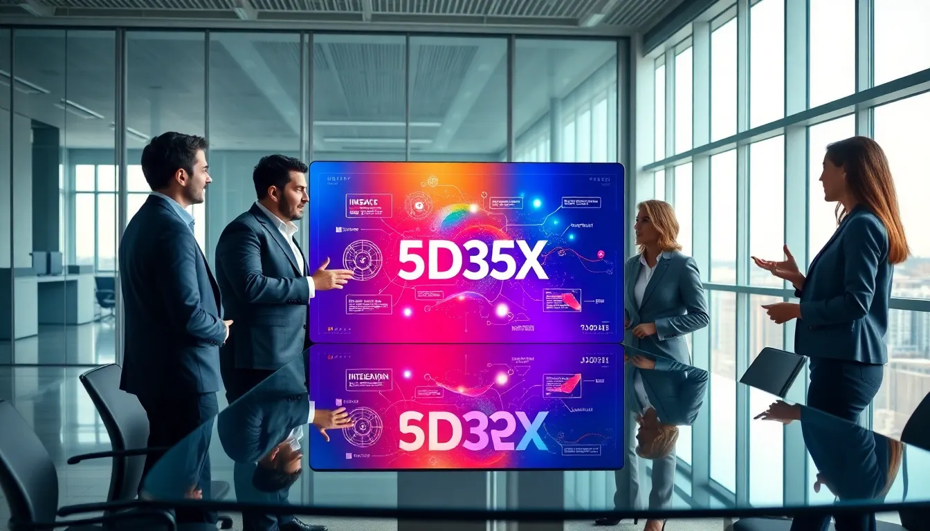 diverse team discussing advanced technology concepts in a modern office.