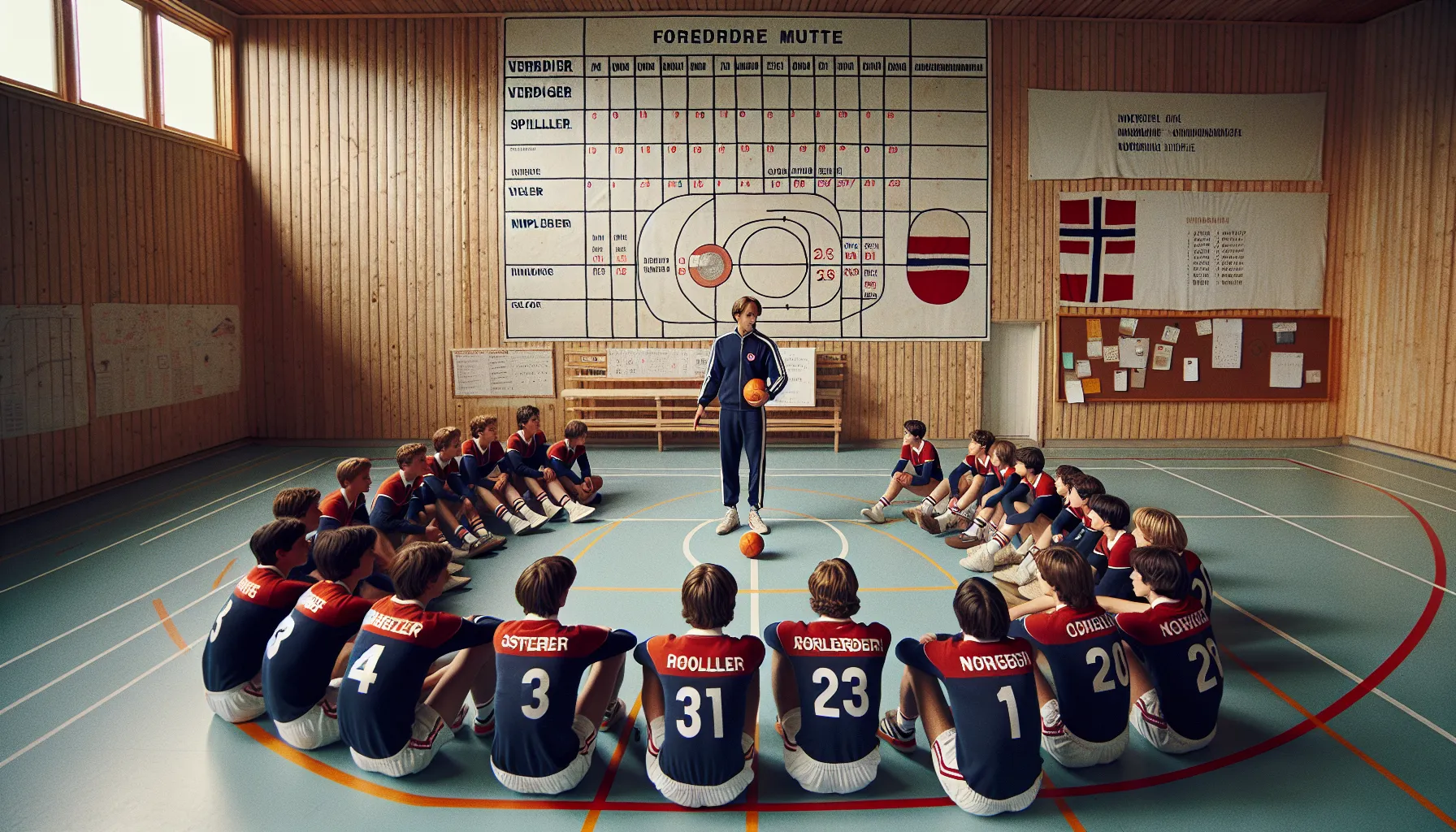 Hvordan idrettslag kan skape en mobbefri kultur 3 Coach presents team values, rules, and year plan to norwegian youth team.