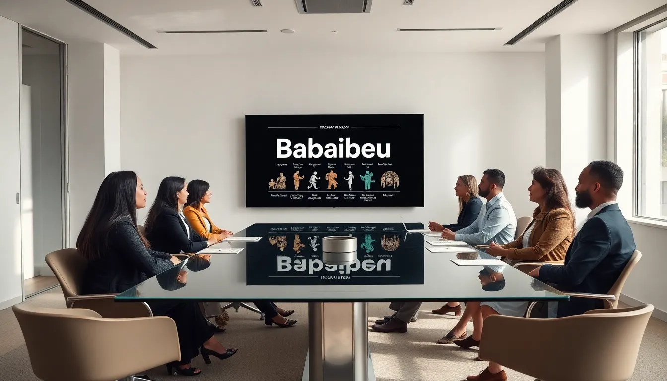 diverse professionals discussing cultural origins in a modern office.