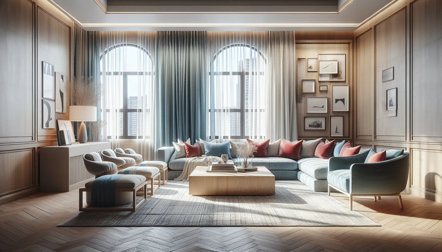 modern living room design with vibrant colors and personal touches.