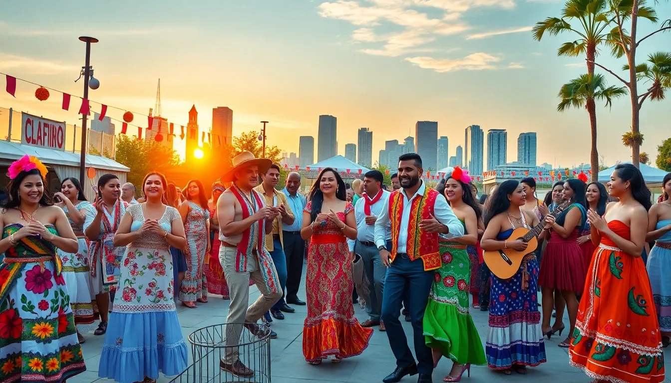 diverse individuals celebrating Onemympholatina at a cultural festival.