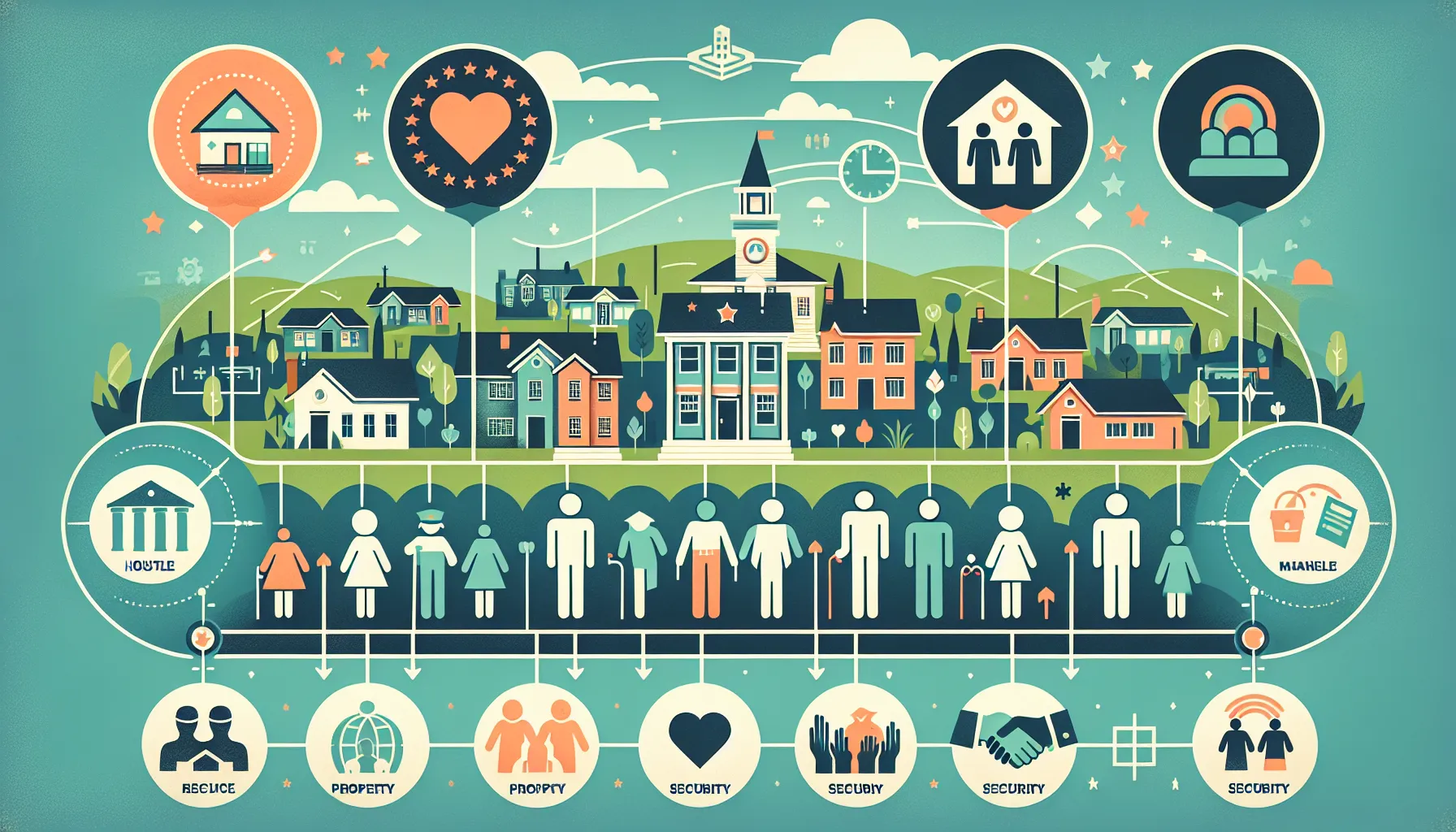 illustration showing community impact of Pleasant Hill housing solutions