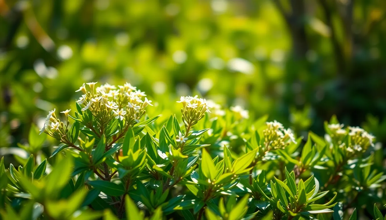 vibrant bogendelia shrubs blooming in a lush wetland.