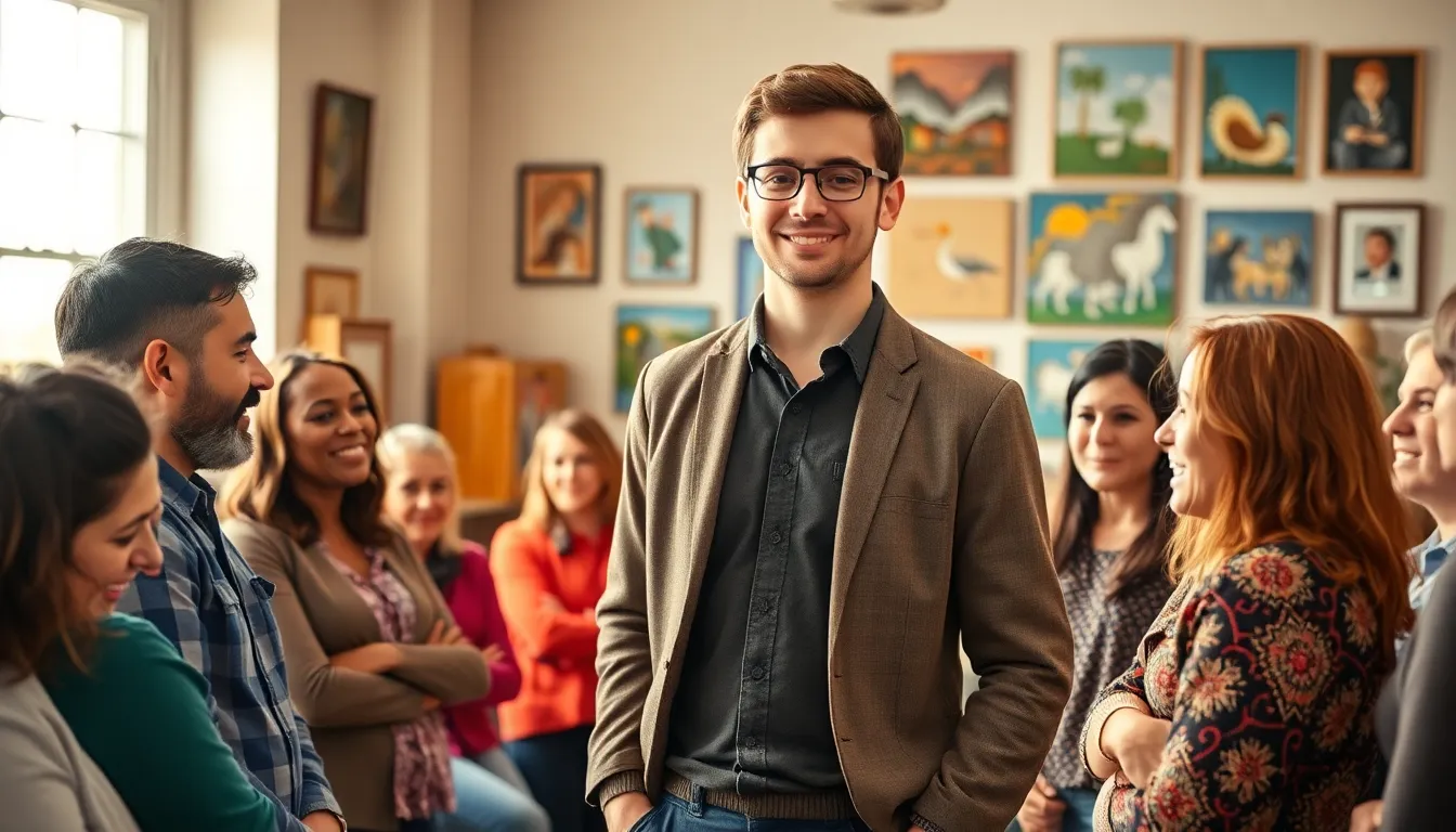 Andrew Lotsofpower Hall leading a community gathering.