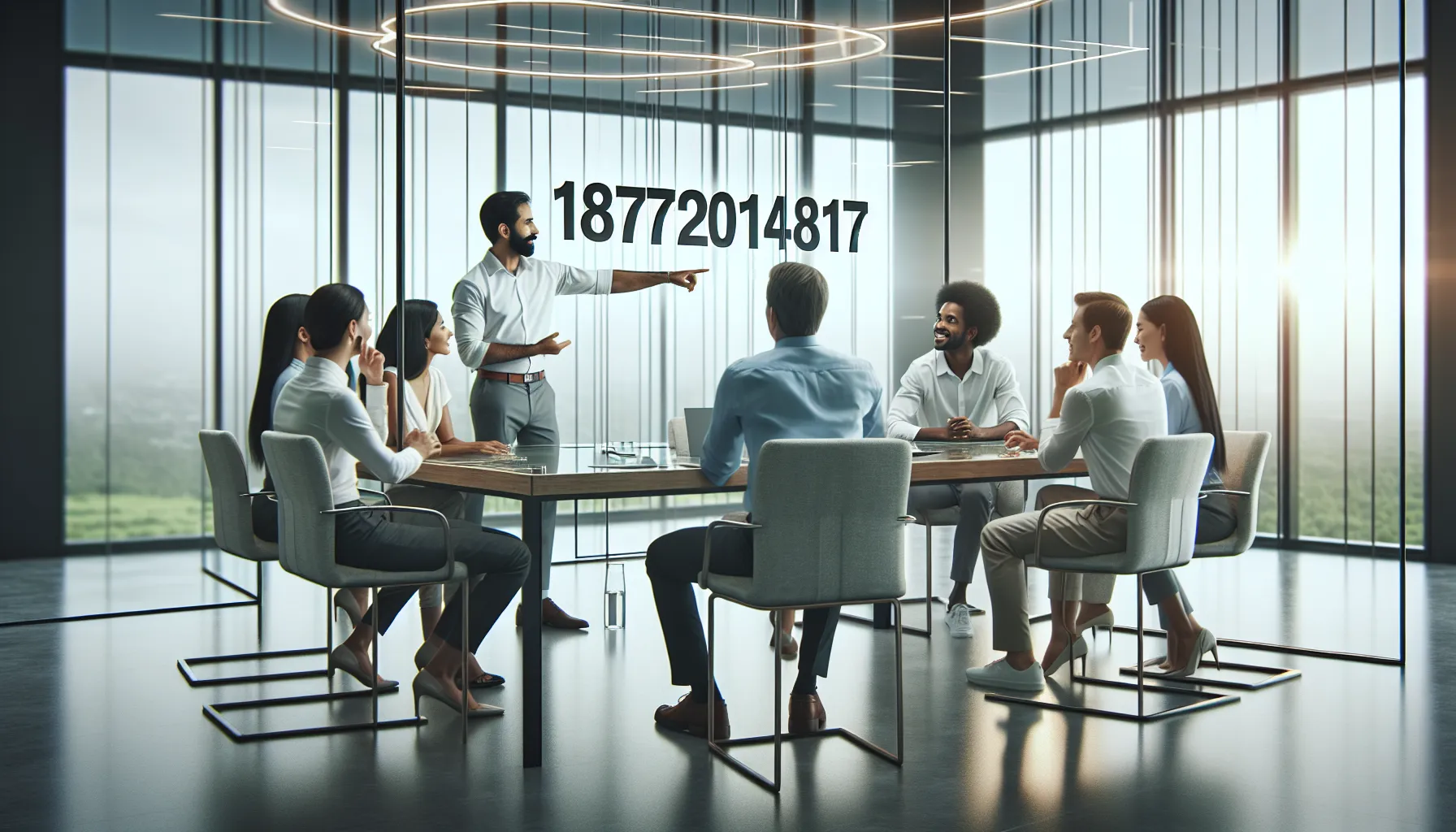 diverse team discussing the significance of a communication number.