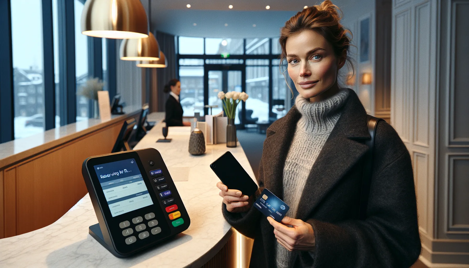 Slik fungerer kredittkort med dynamiske kredittgrenser 3 Traveler approves temporary credit limit increase during hotel preauthorization in norway.