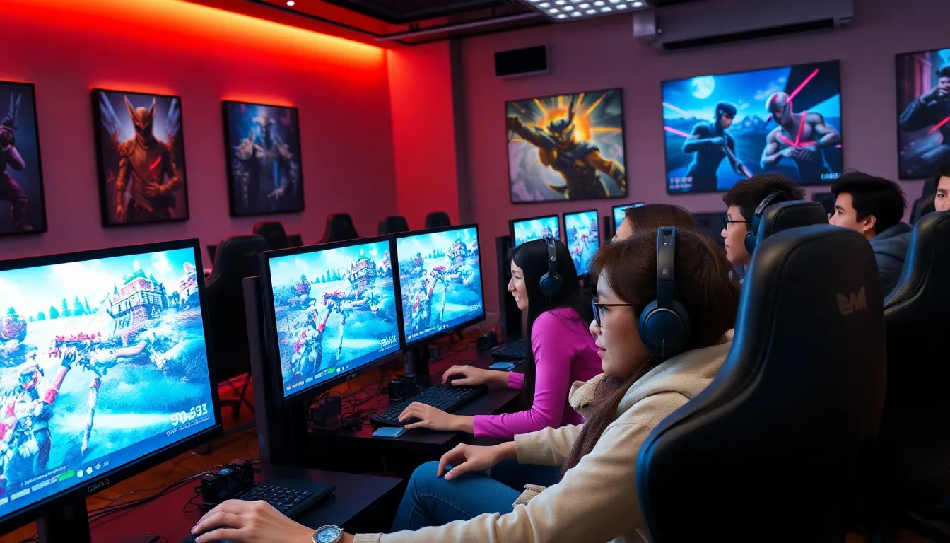 diverse gamers enjoying multiplayer gameplay of Fosgartop0.9.6.3.