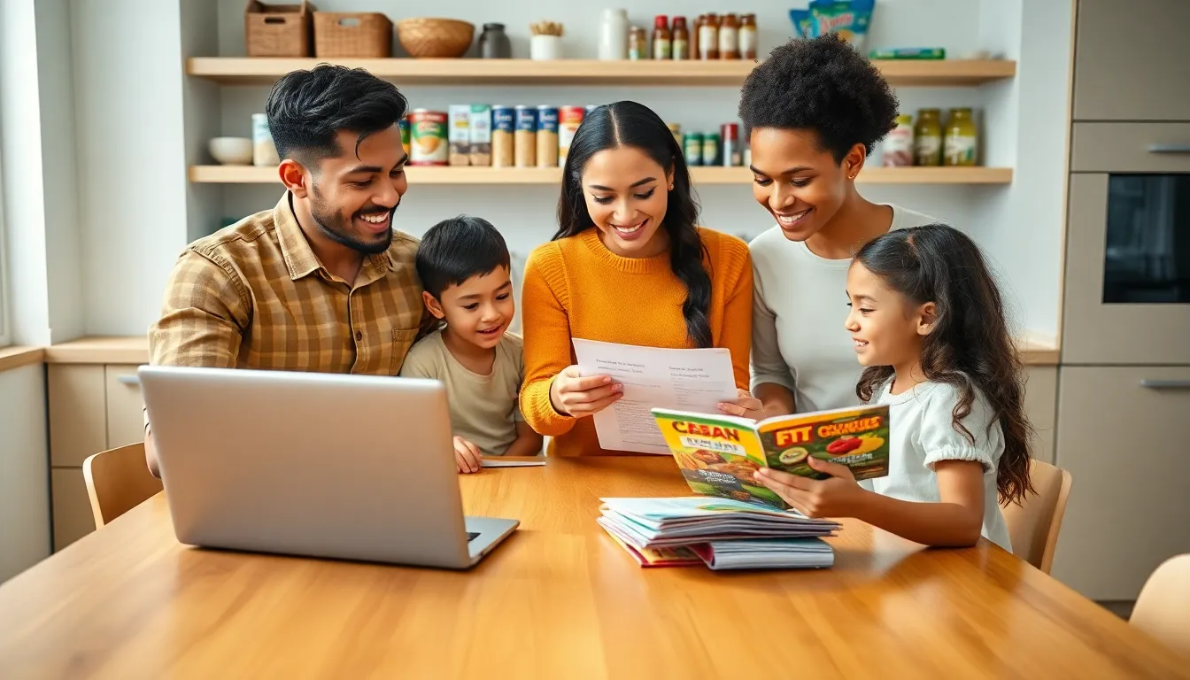 family planning grocery budget in a modern kitchen.