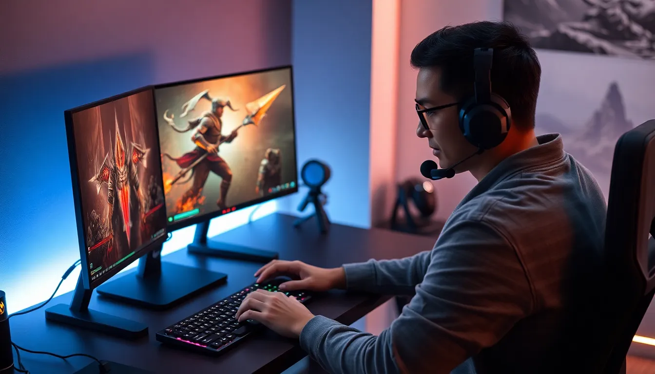 gamer playing Diablo 4 with a character wielding a spear.