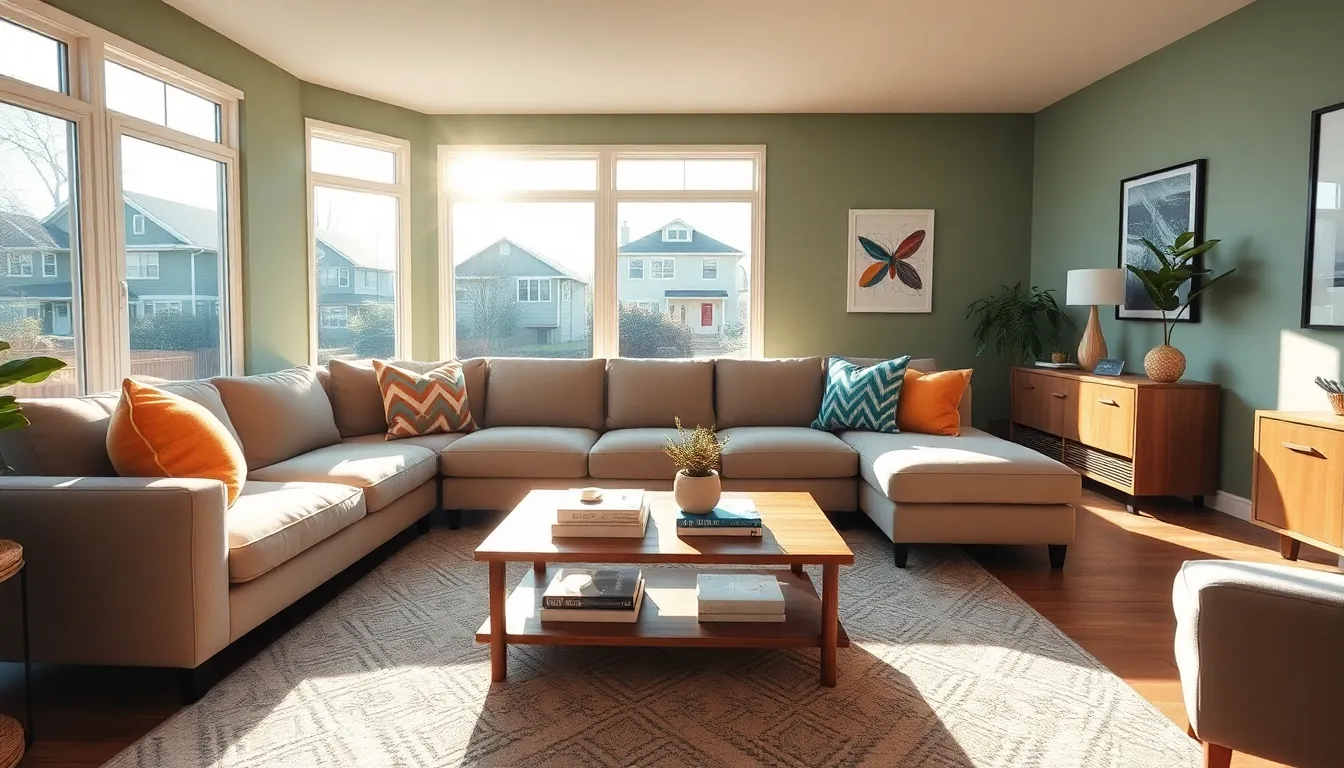 a cozy living room designed for comfort and personalization.
