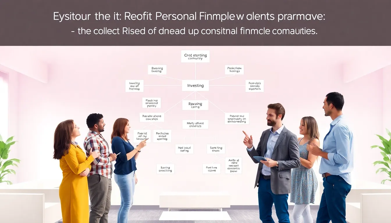 infographic showing a flowchart of personal finance topics from Reddit.