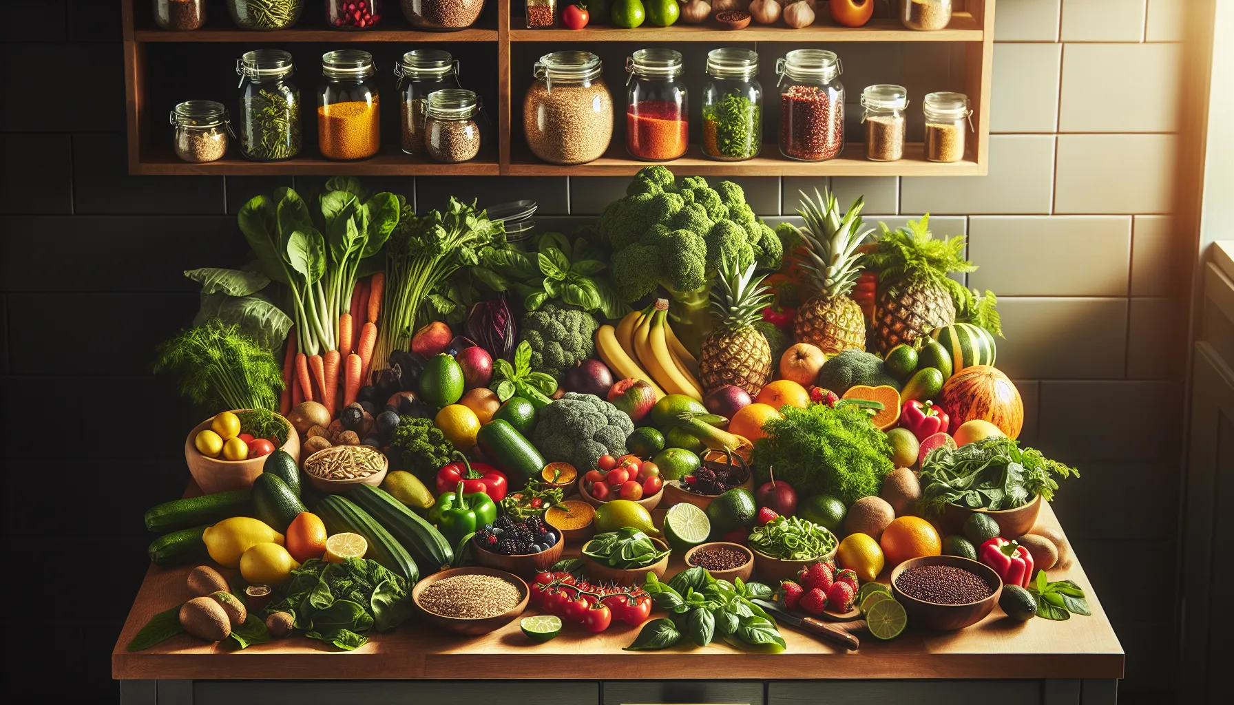 fresh ingredients representing CWBIAN nutrition in a modern kitchen.