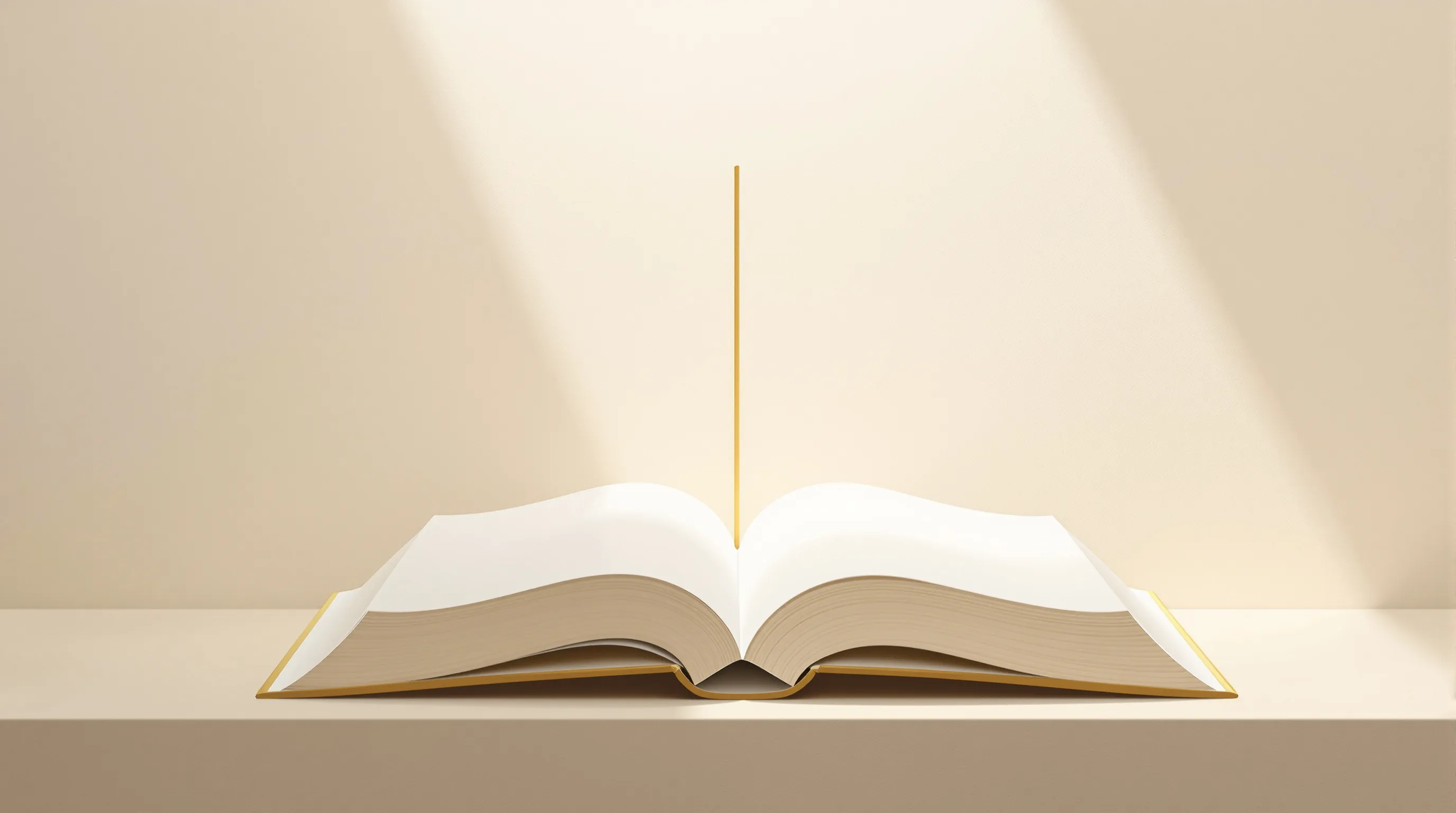 Open book with golden light symbolizing biblical verses and spiritual guidance.