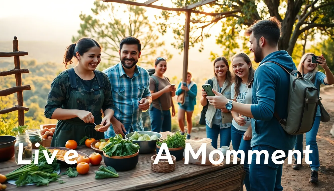 diverse group enjoying meaningful experiences outdoors.