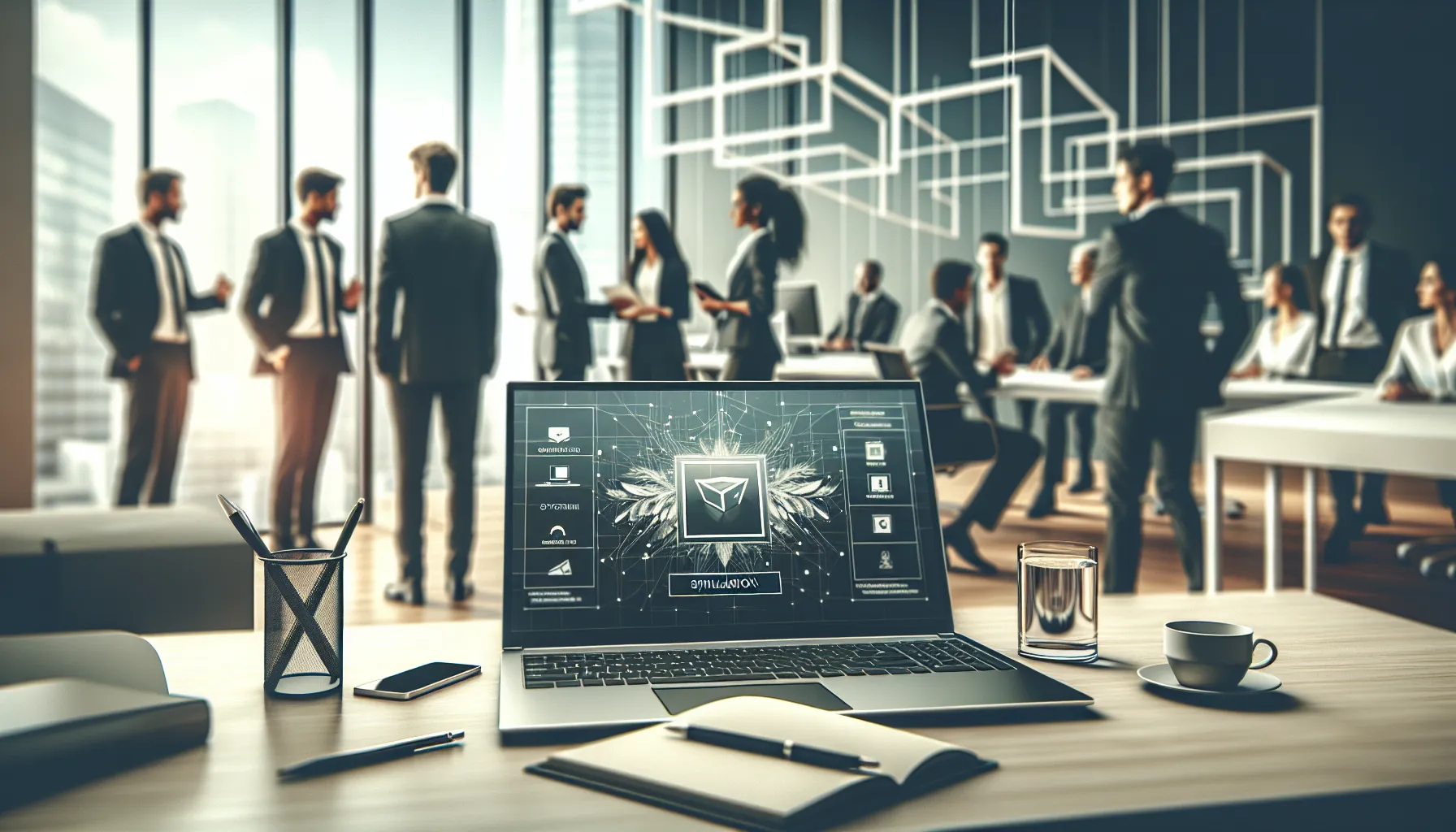 professionals discussing system requirements for software installation.