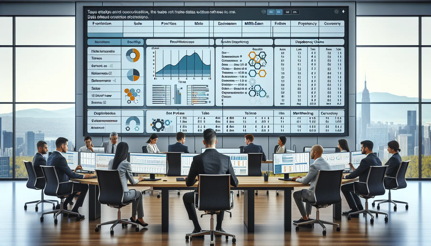 Data team monitoring 15-minute Tableau extract refresh schedules in a modern office.