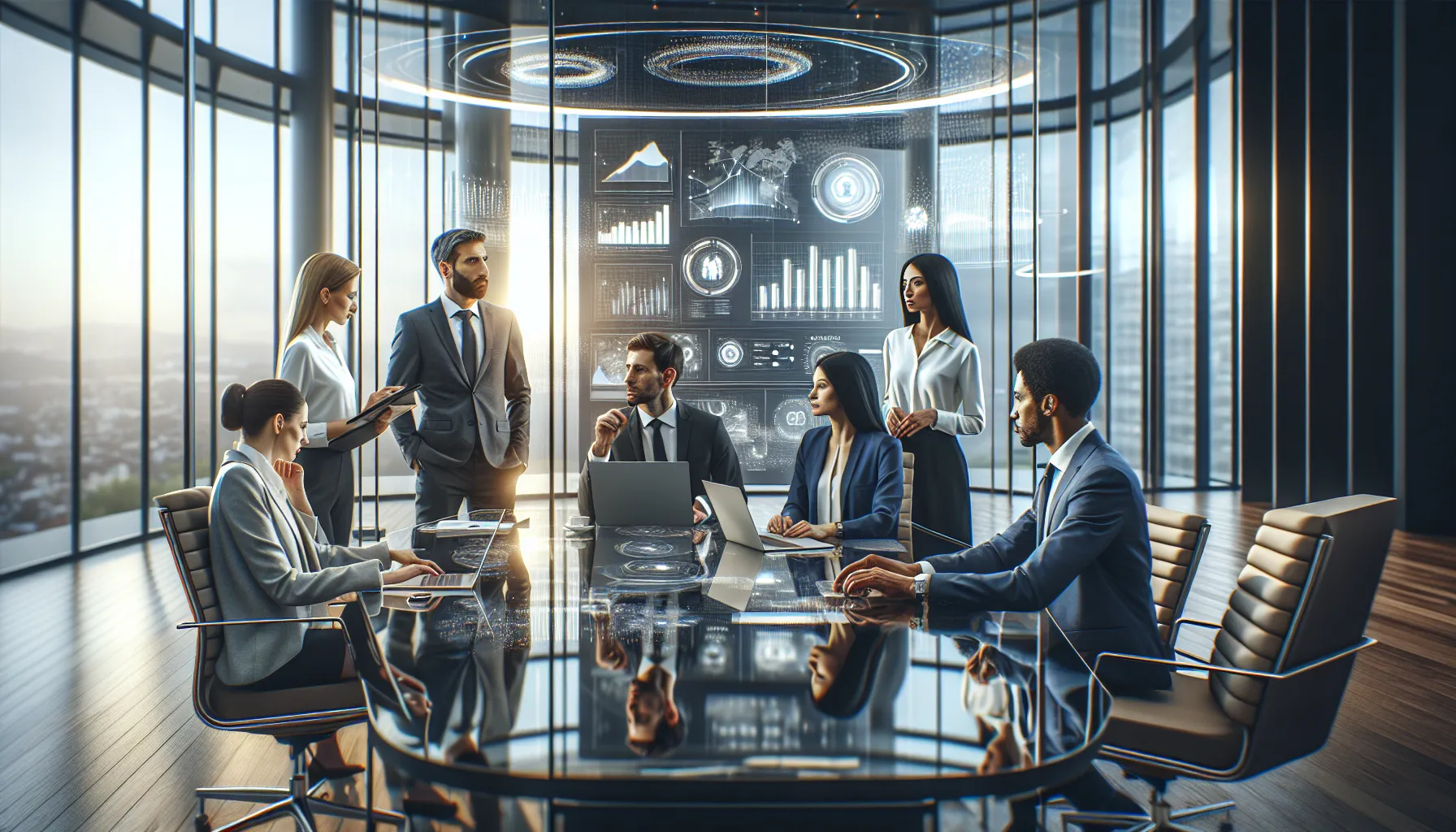 diverse team discussing technology upgrades in a modern office.
