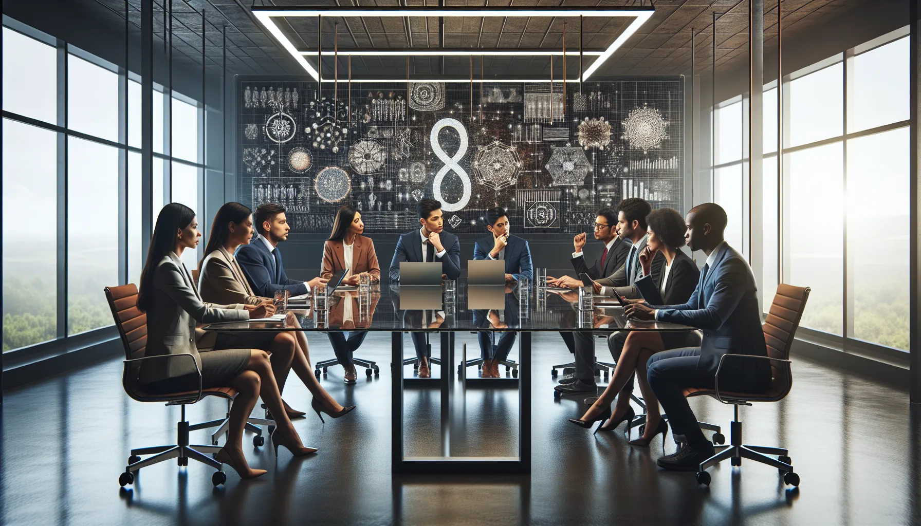 diverse professionals discussing the significance of the number 18775009706.