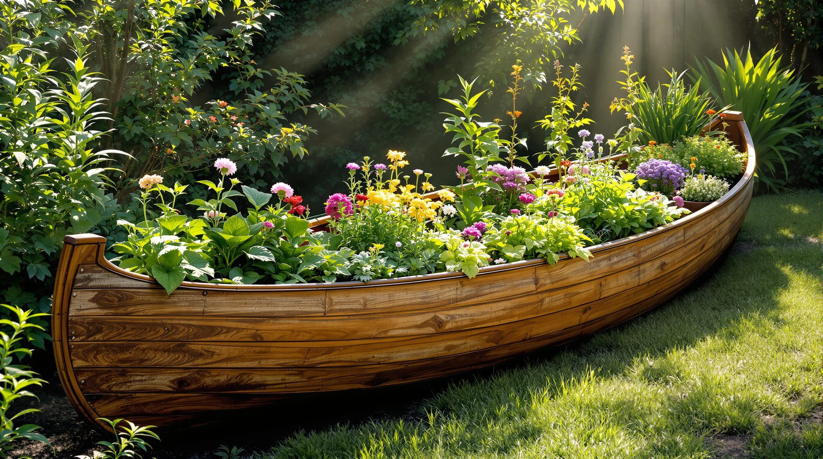 10 Creative Garden Ideas for Repurposing Old Boats into Stunning Backyard Features 2