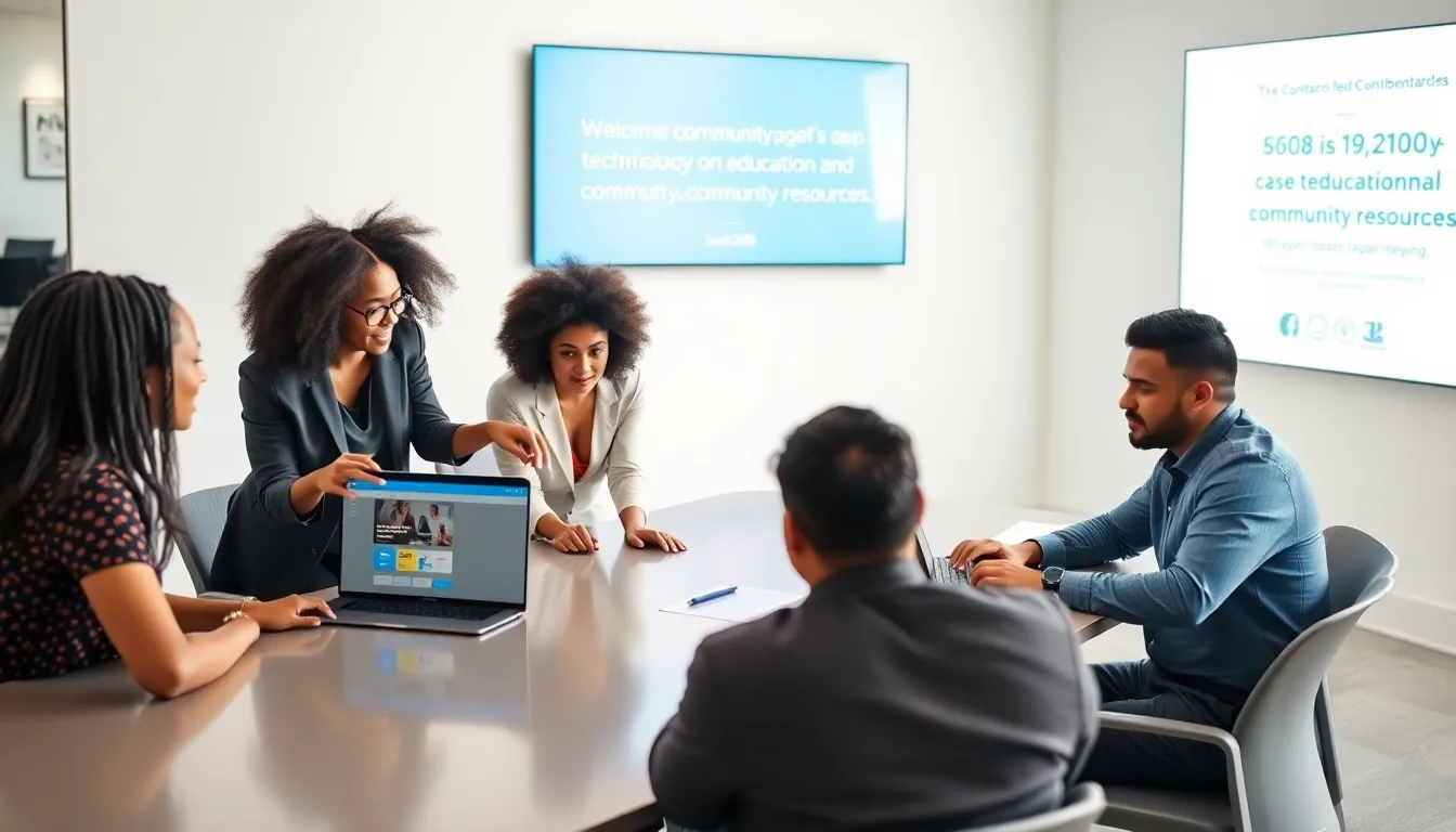 diverse team collaborating on tech solutions for social issues