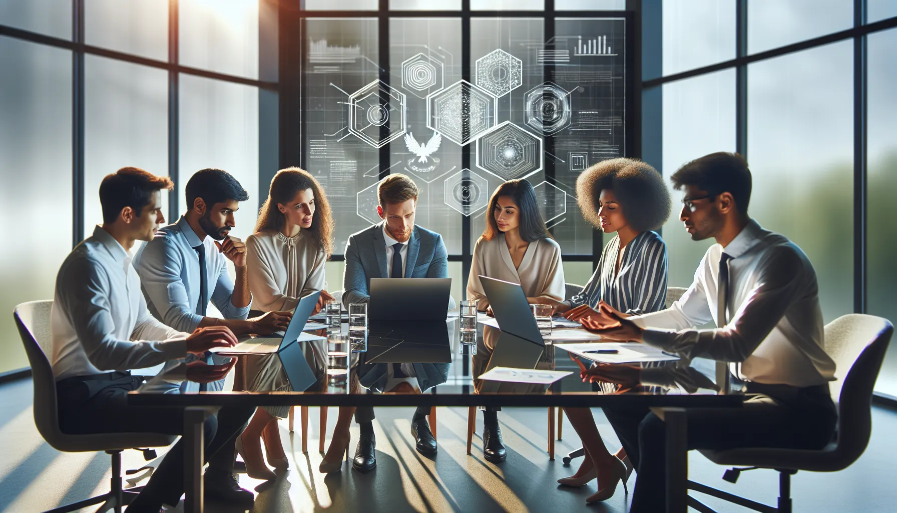 diverse team discussing technology integration challenges in a modern office.