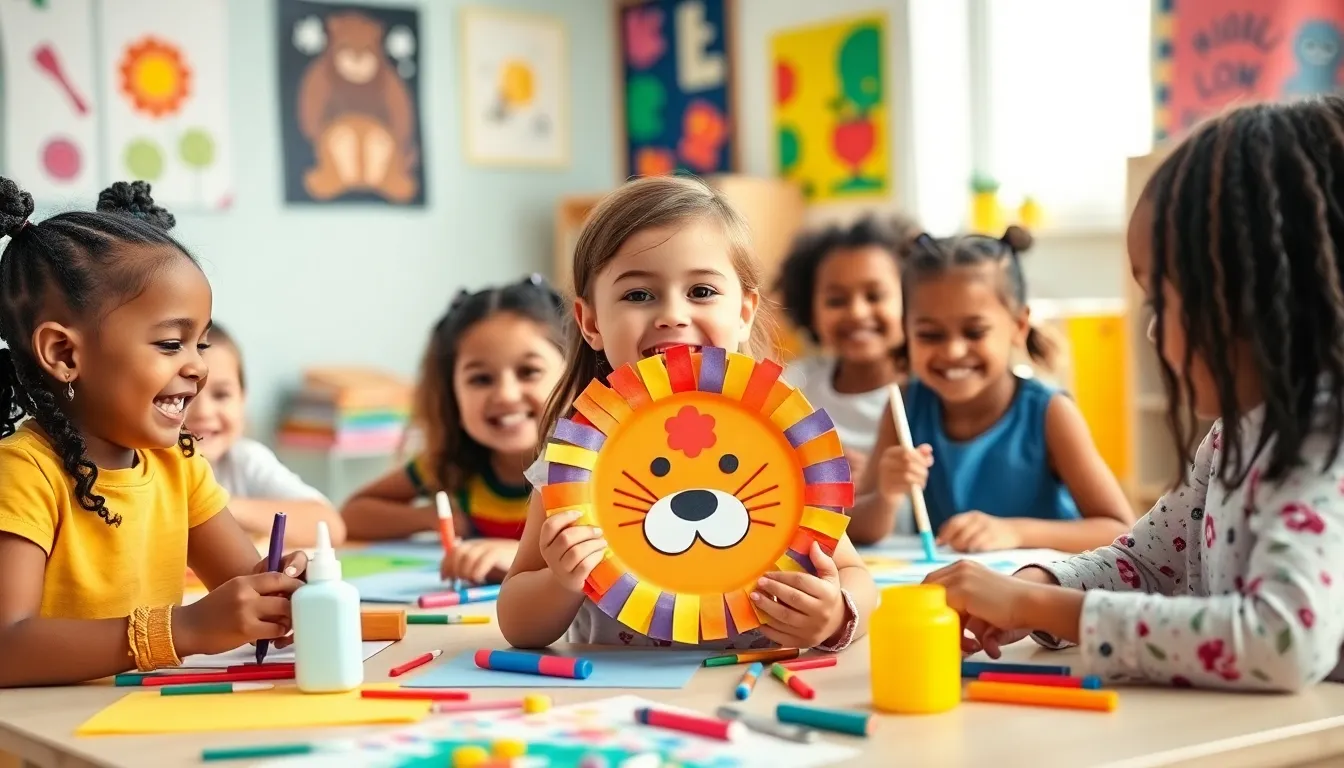 children participating in a fun DIY craft activity.