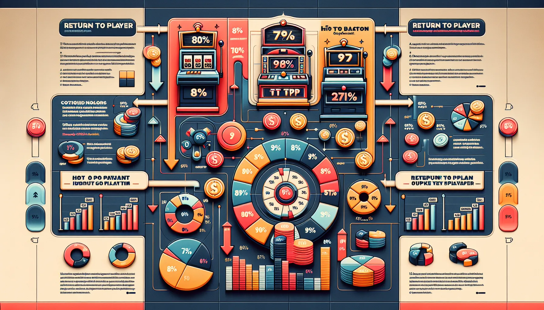 Graphic explaining RTP percentages in slot games visually.