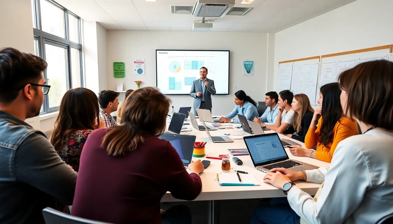 diverse group engaged in an interactive workshop.