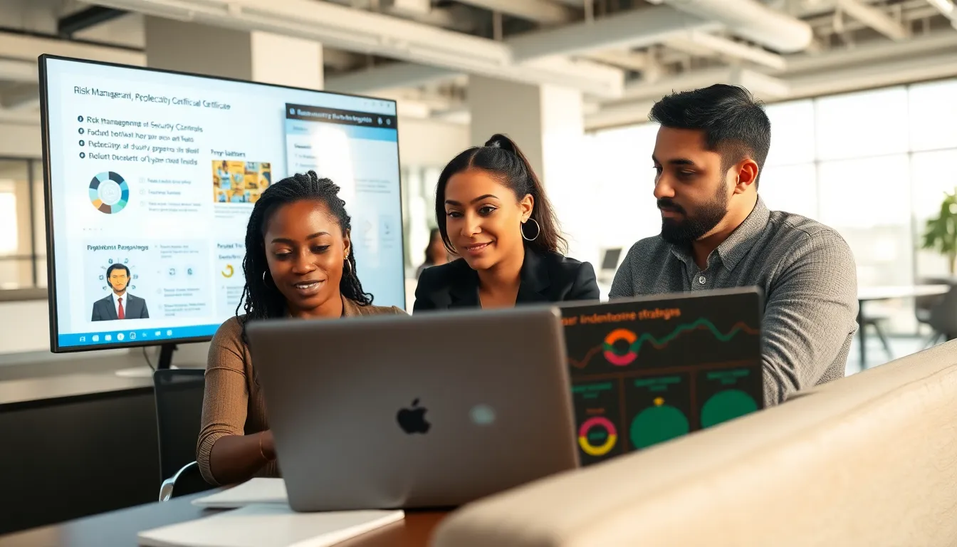 diverse professionals participating in a cybersecurity training session.