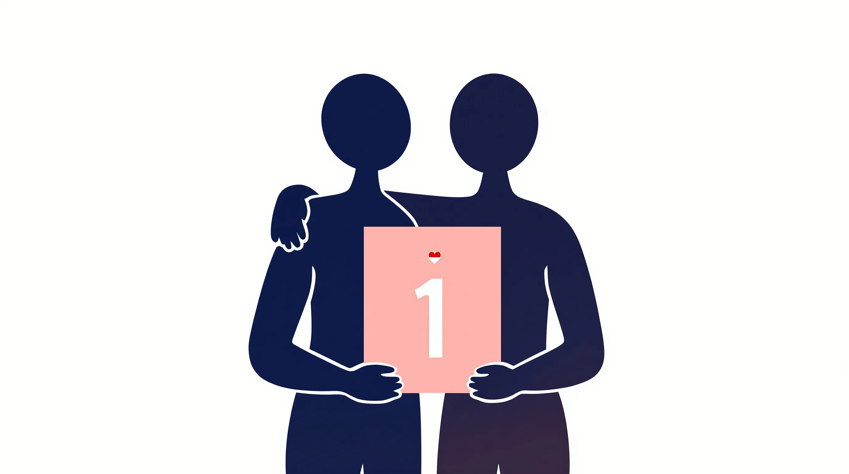 two friends holding a birthday card together