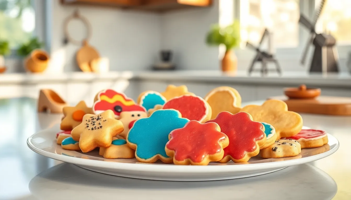 a display of traditional Dutch cookies in a modern kitchen.
