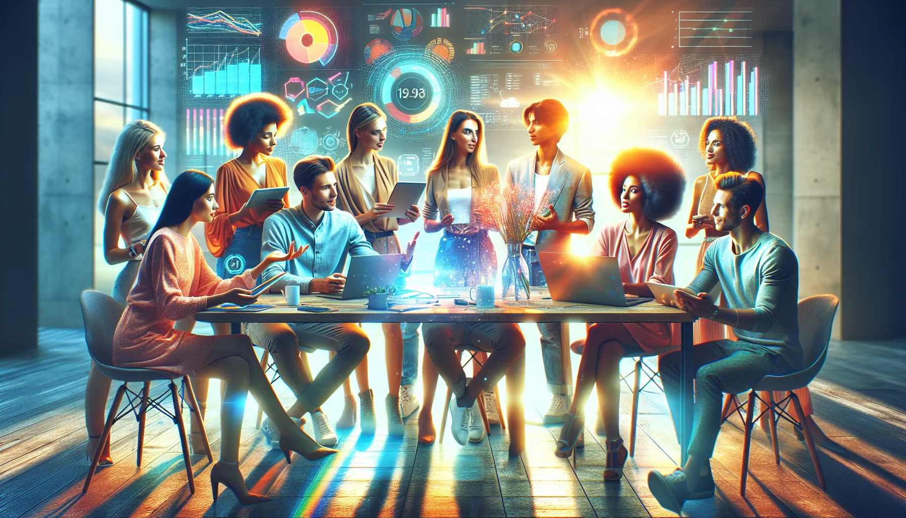 diverse group engaging in an online meeting about Rinaxoxo45.