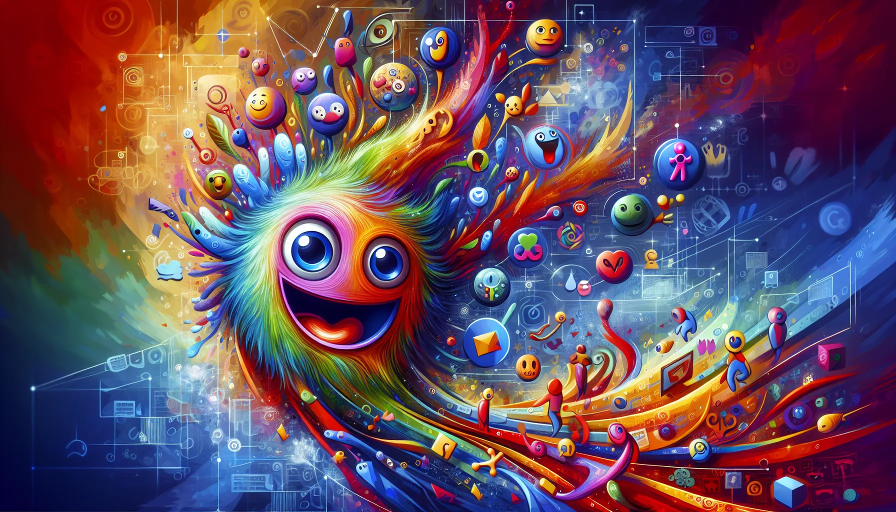 colorful cartoon creature representing Niusbeast in a lively digital setting