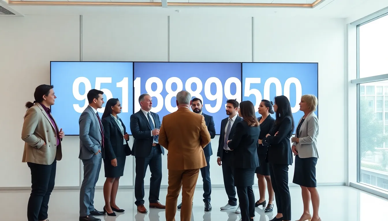 diverse team discussing the significance of the number 9519889500.