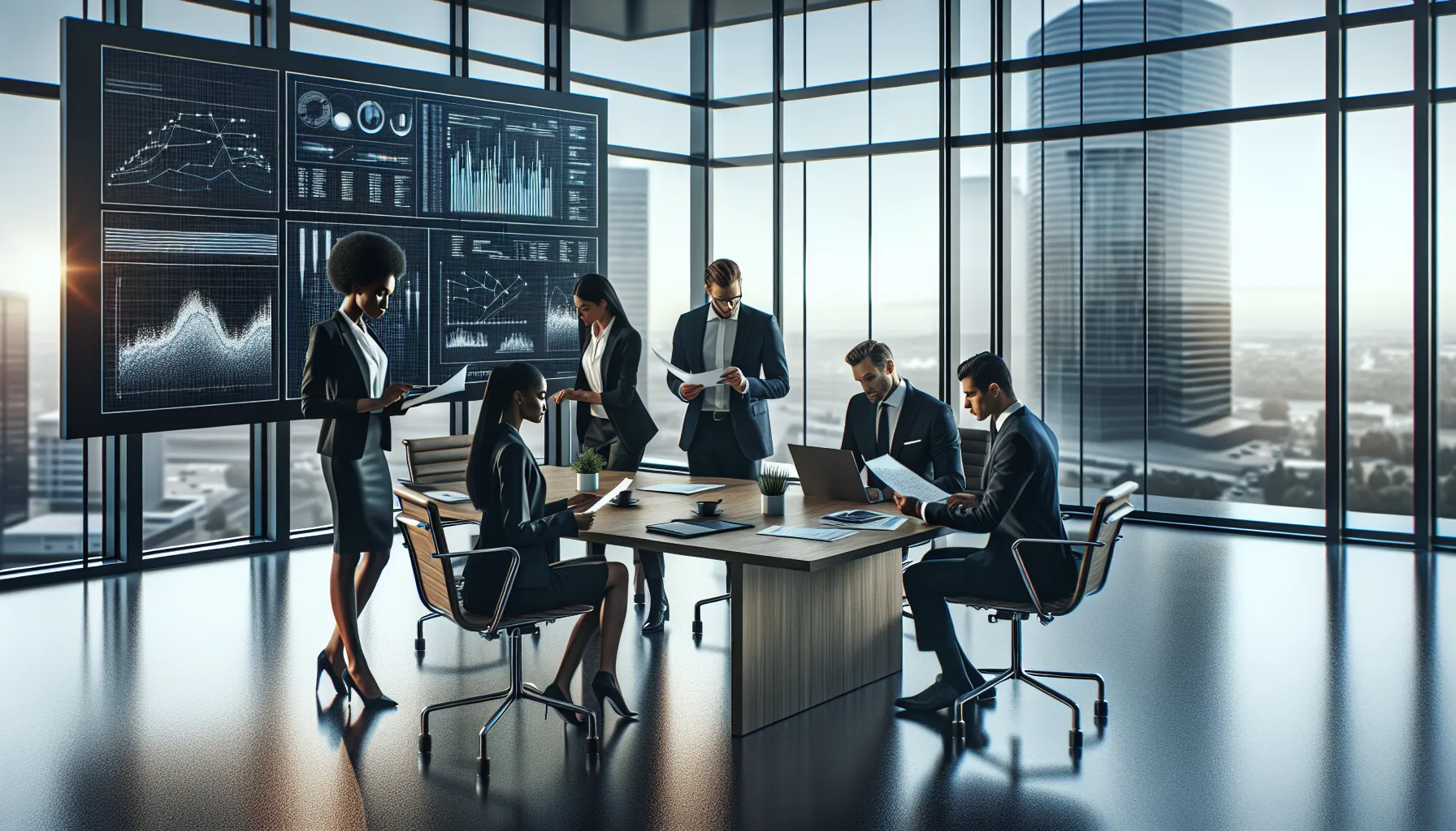 diverse team discussing data challenges in a modern office.