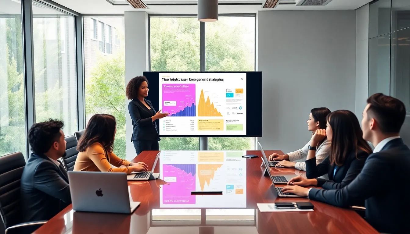 diverse team discussing digital marketing strategies in a modern office.