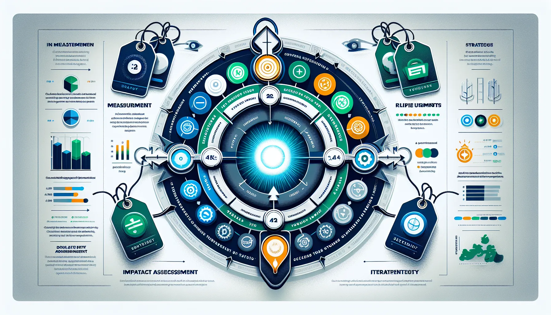 UK-themed infographic visualizing tracking and iteration for secondary keyword performance.