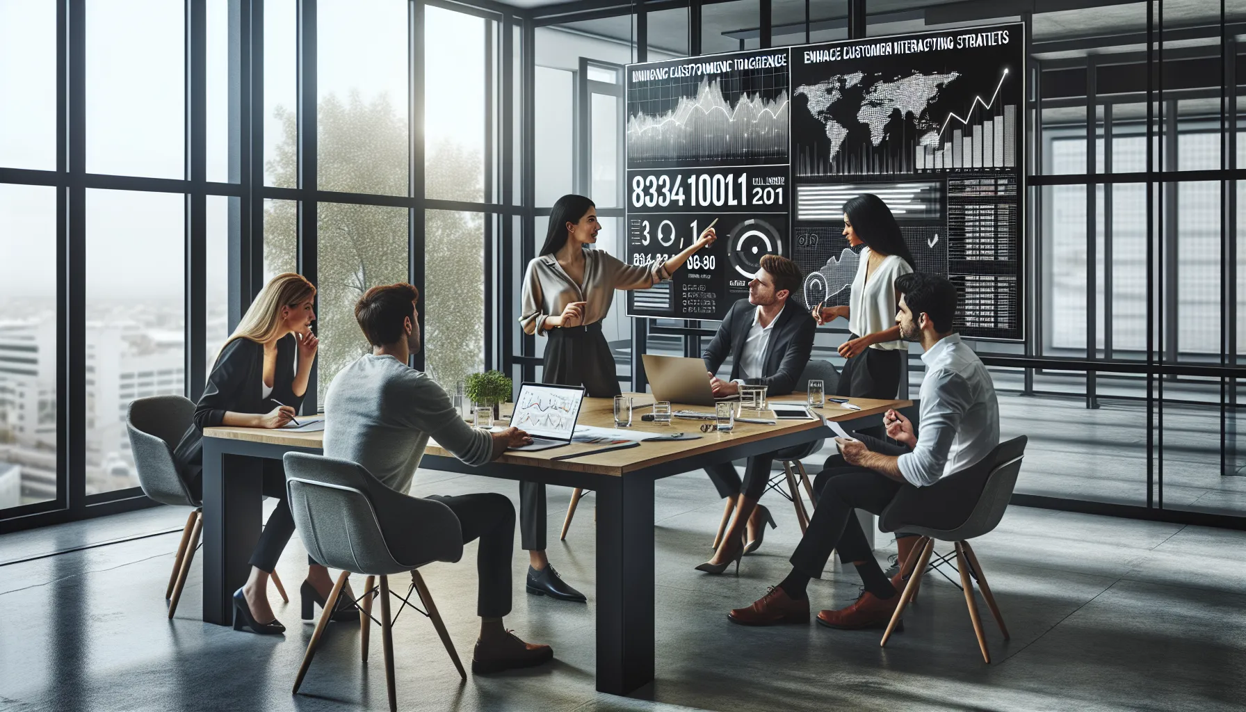 diverse team discussing toll-free number strategies in a modern office.